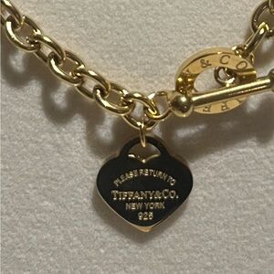 Gold Heart Tag Necklace